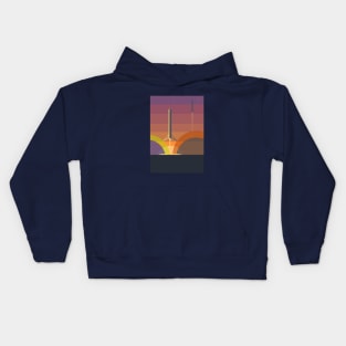 Falcon 9 heavy launch Kids Hoodie